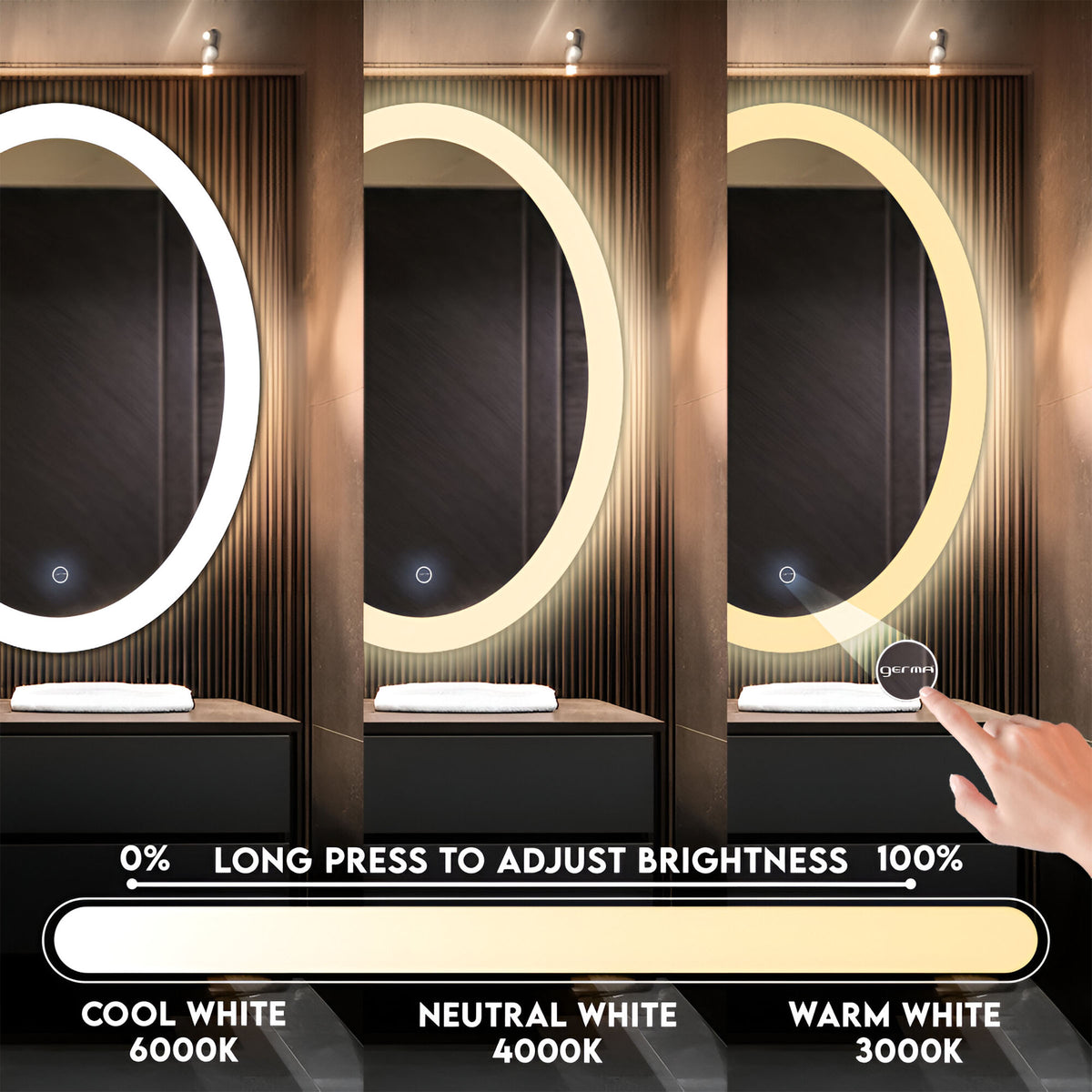 Lighting Mirror - Oval Shape