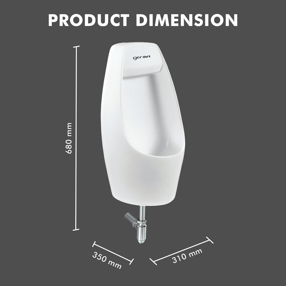 Wall Mounted Ceramic Urinal - TR 16001 SANDY