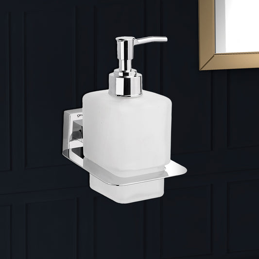 304 Stainless Steel Liquid Soap Dispenser for Bathroom | Shampoo Conditioner Dispenser | Handwash Holder | Bathroom Accessories (Chrome) - TR 9154 Liquid Soap Dispenser (Glass)