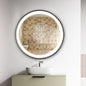 Led Mirror with Aluminum Black Frame - TR LED 141 Black Wave Sensor Smart Wave Switch (60x60cm) Round Shape
