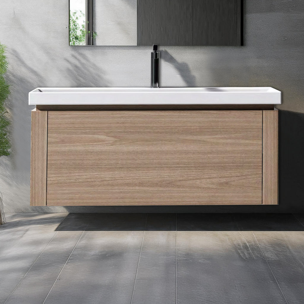 Vanity Cabinet with Washbasin - ESSEN-900-LOG WALNUT