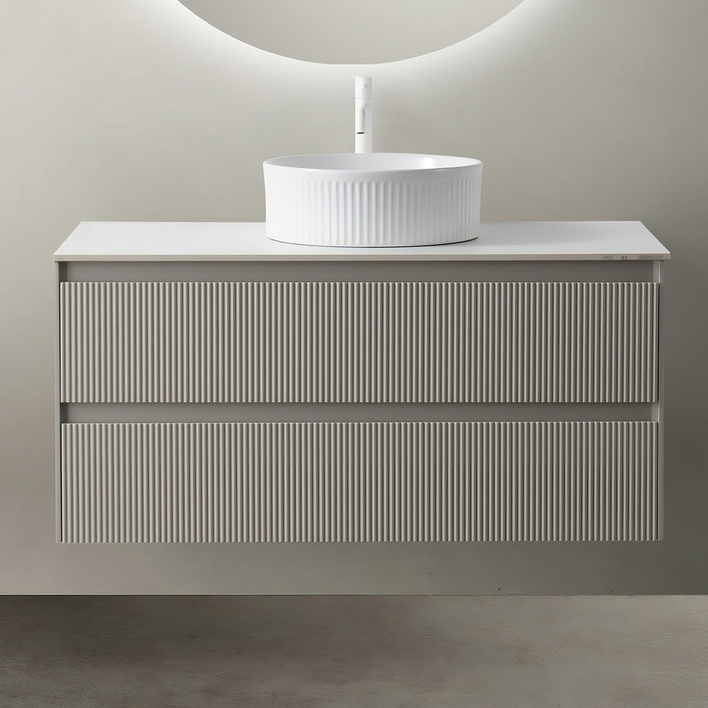 Solid Wood Cabinet - Grey