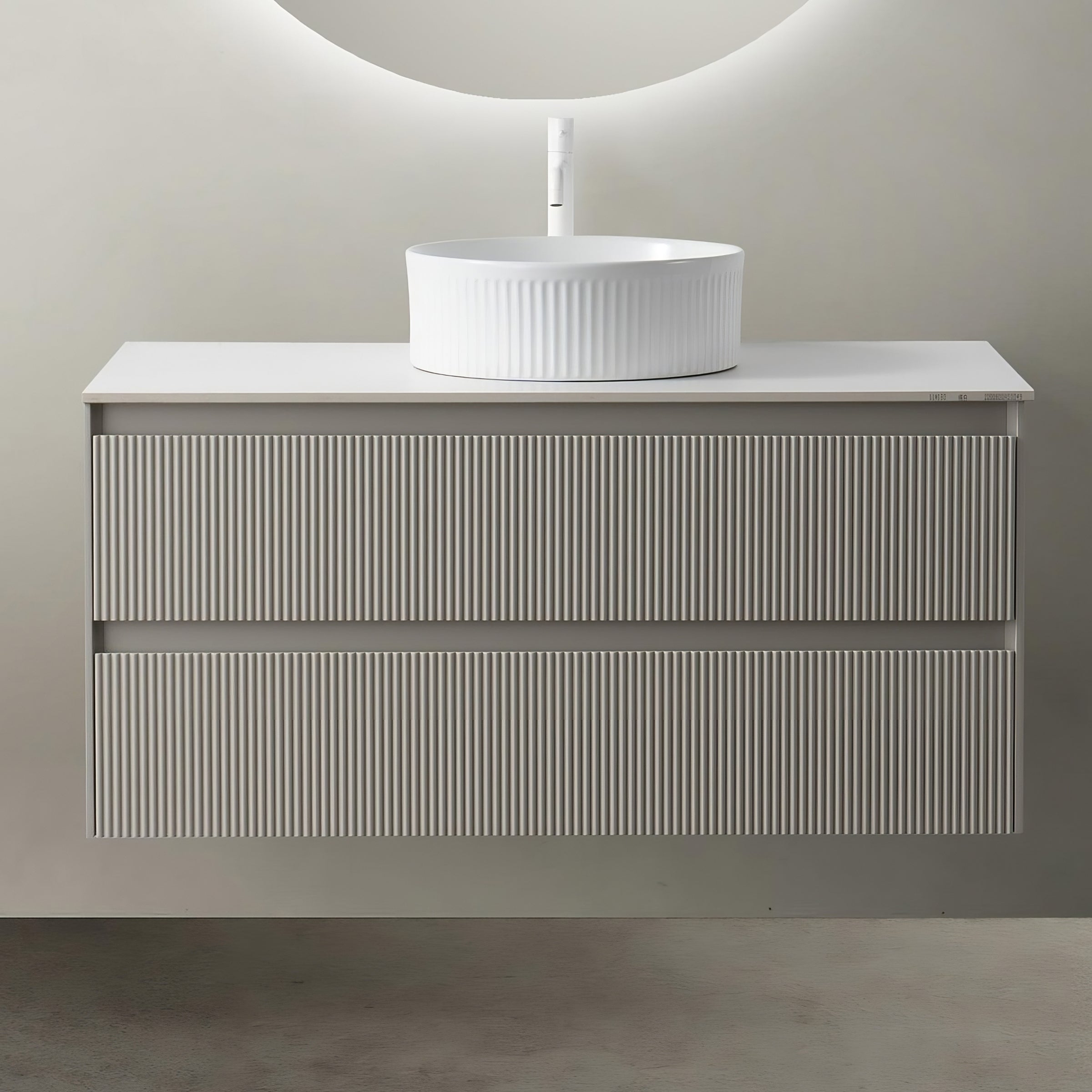 Solid Wood Cabinet - Grey