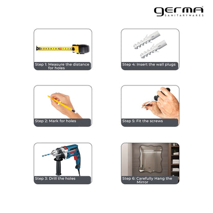 Wall Mounted Mirror - Bracket Shape