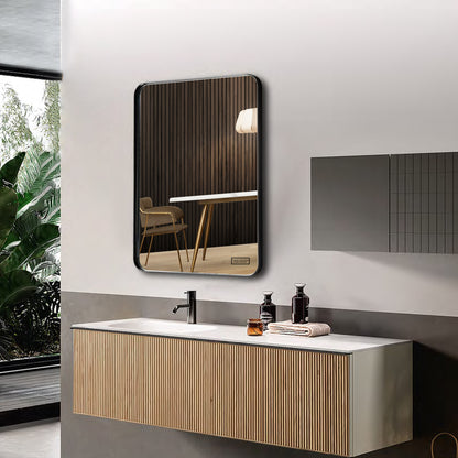 SS 304 Glossy Black Frame (80x60cm) Rectangle Shape - TR SS 163 BLACK