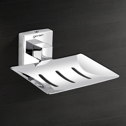 Germa Sanitarywares 304 Stainless Steel Soap Dish Holder for Bathroom | Soap Case for Wash Room | Soap Stand | Bathroom Accessories (Chrome) - TR 9145 Soap Dish