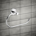 Germa Sanitarywares 304 Stainless Steel Towel Ring for Bathroom | Napkin Hanger for Washbasin | Towel Holder | Napkin Hanger | Bathroom Accessories (Chrome) - TR 9124 Towel Ring