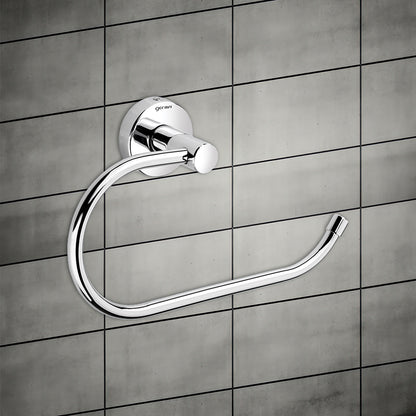 Germa Sanitarywares 304 Stainless Steel Towel Ring for Bathroom | Napkin Hanger for Washbasin | Towel Holder | Napkin Hanger | Bathroom Accessories (Chrome) - TR 9124 Towel Ring