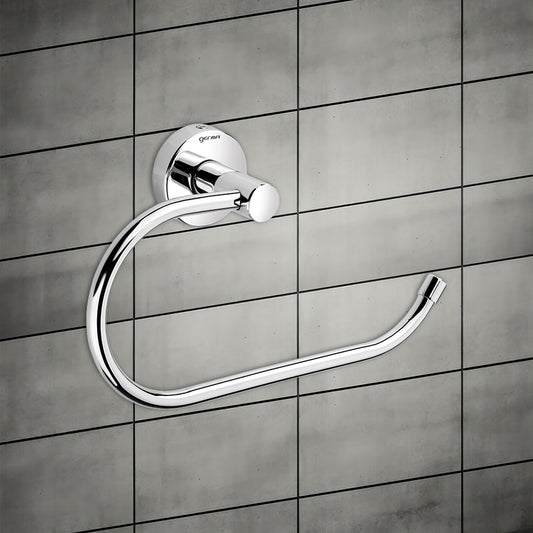 Germa Sanitarywares 304 Stainless Steel Towel Ring for Bathroom | Napkin Hanger for Washbasin | Towel Holder | Napkin Hanger | Bathroom Accessories (Chrome) - TR 9124 Towel Ring