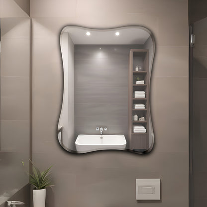 Wall Mounted Mirror - Wavy Edge Shape