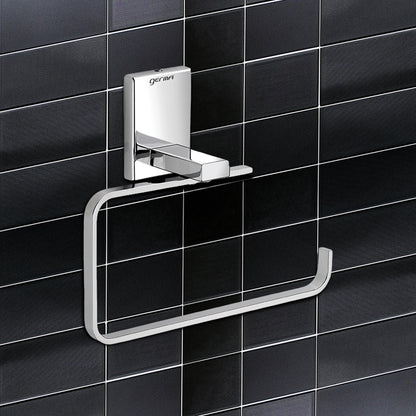 Germa Sanitarywares 304 Stainless Steel Towel Ring for Bathroom | Napkin Hanger for Washbasin | Napkin Holder | Towel Hanger | Bathroom Accessories (Chrome) - TR 9104 Towel Ring