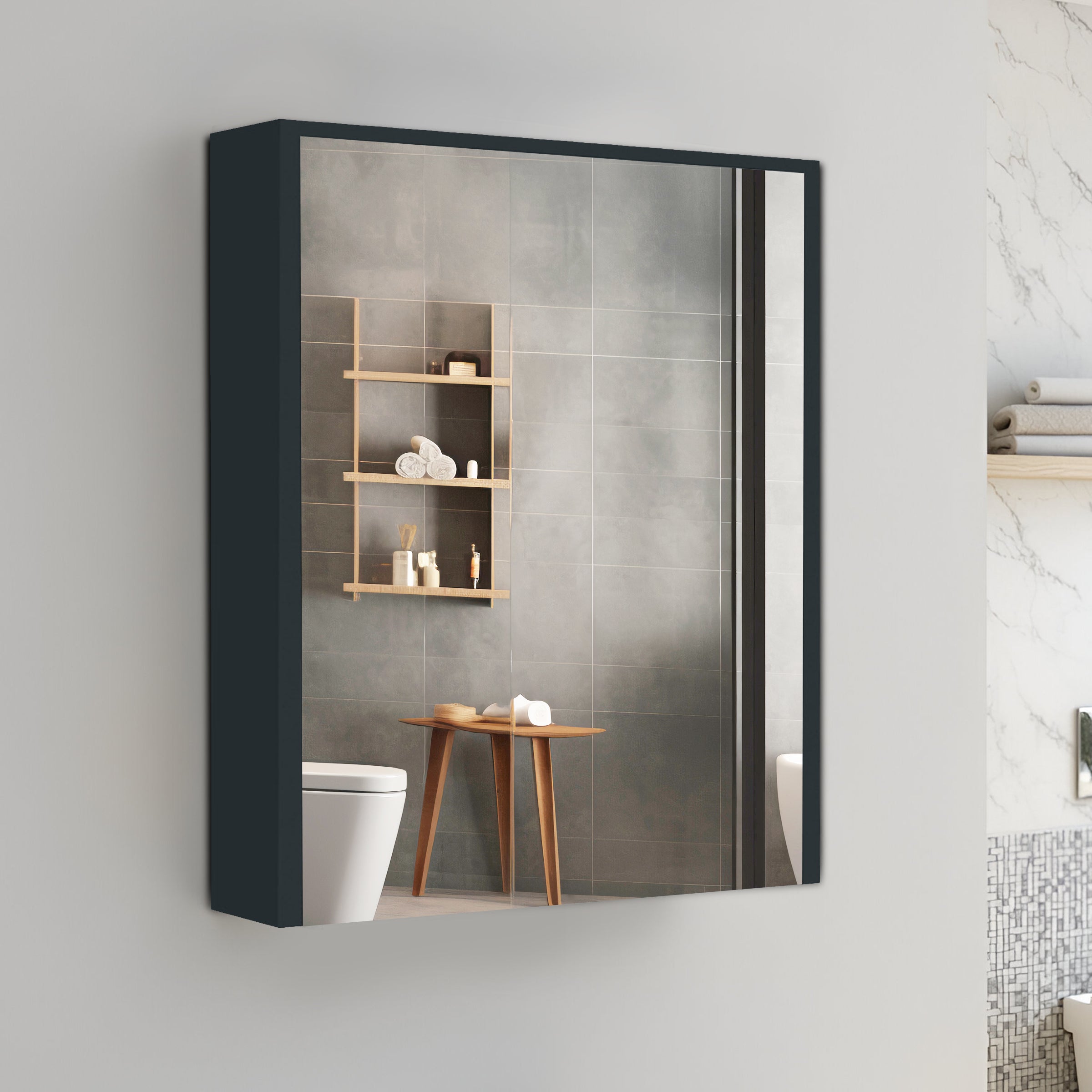 HDHMR Mirror Cabinet - Lavender Grey