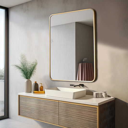 Aluminum Frame Mirror - Rectangle Shape 70cm x 50cm - TR 133