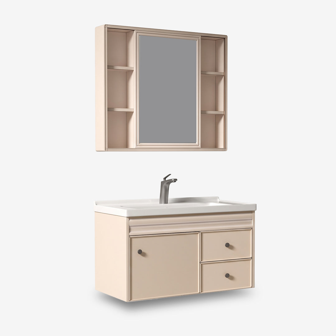 Vanity Cabinet with Mirror Cabinet - Matt Finish