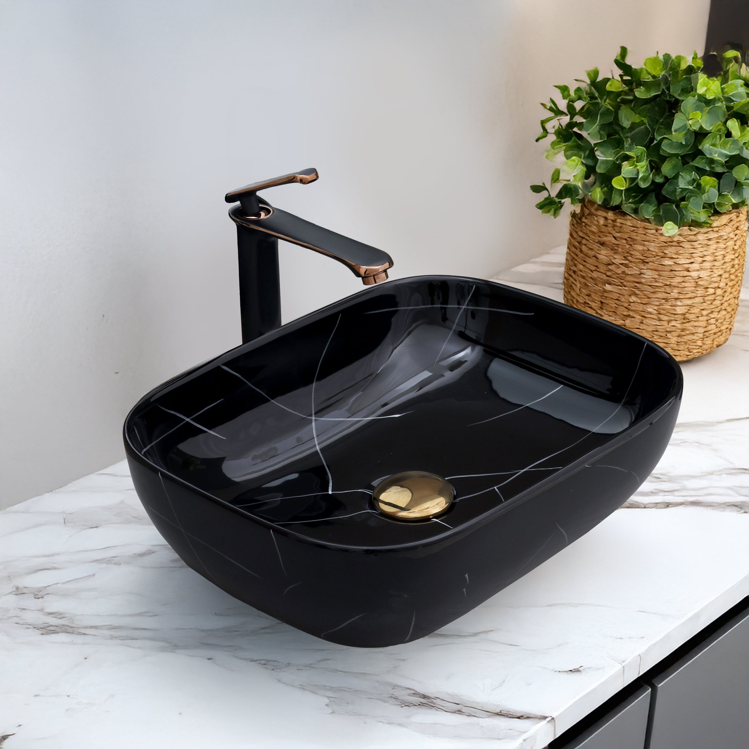 Ceramic Table Top Designer Basin - Life Time Coating Warranty - STELLAR 160