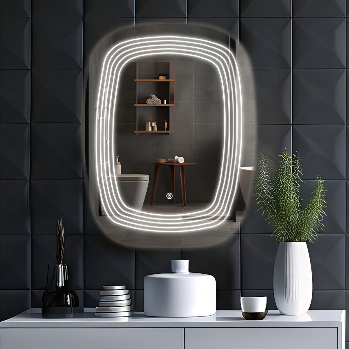 Lighting Mirror - Rounded Rectangle