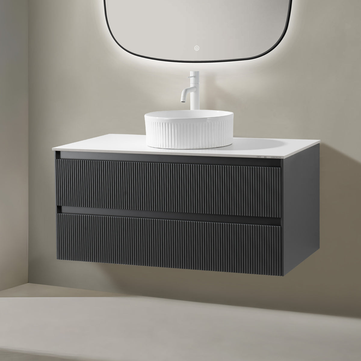 Solid Wood Cabinet - Black