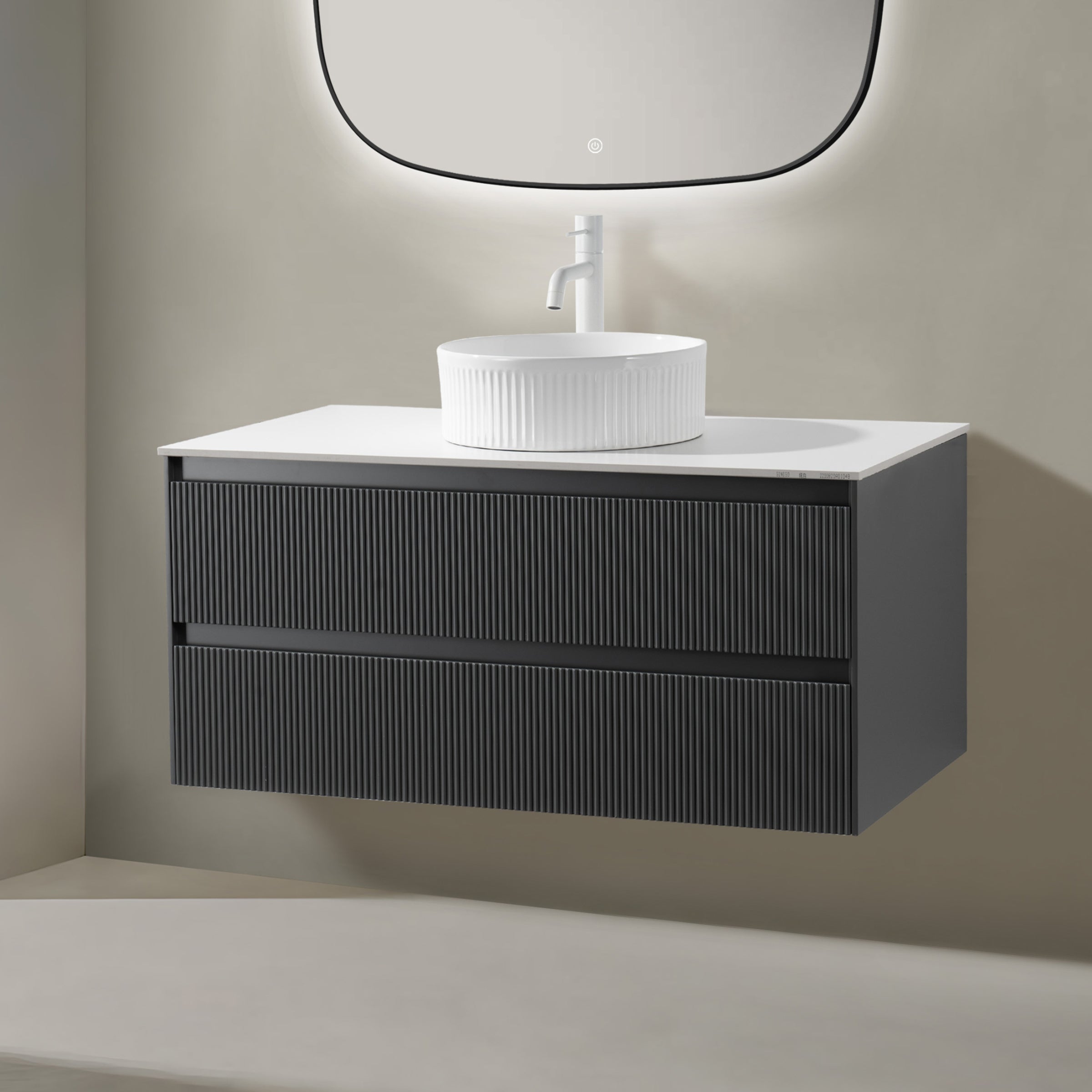 Solid Wood Cabinet - Black