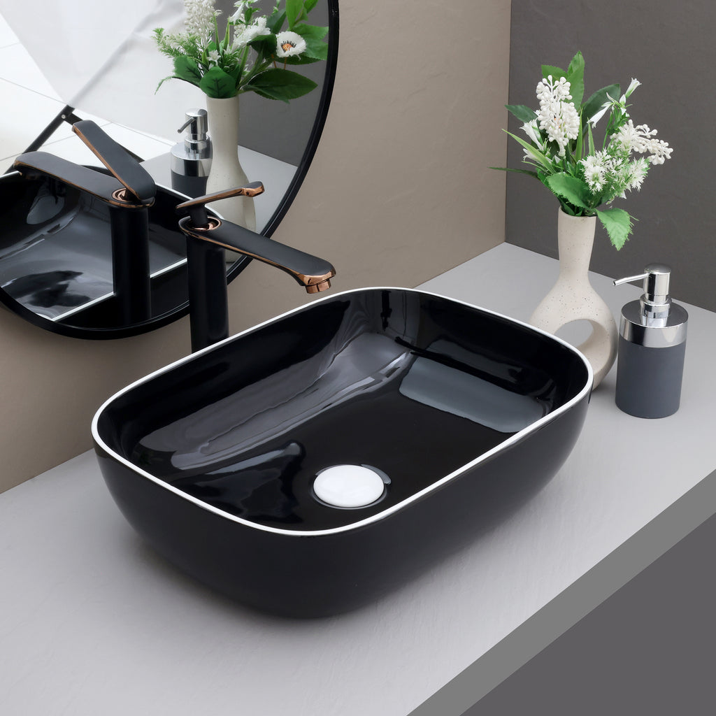 Ceramic Table Top Designer Basin - Life Time Coating Warranty - STELLAR 153