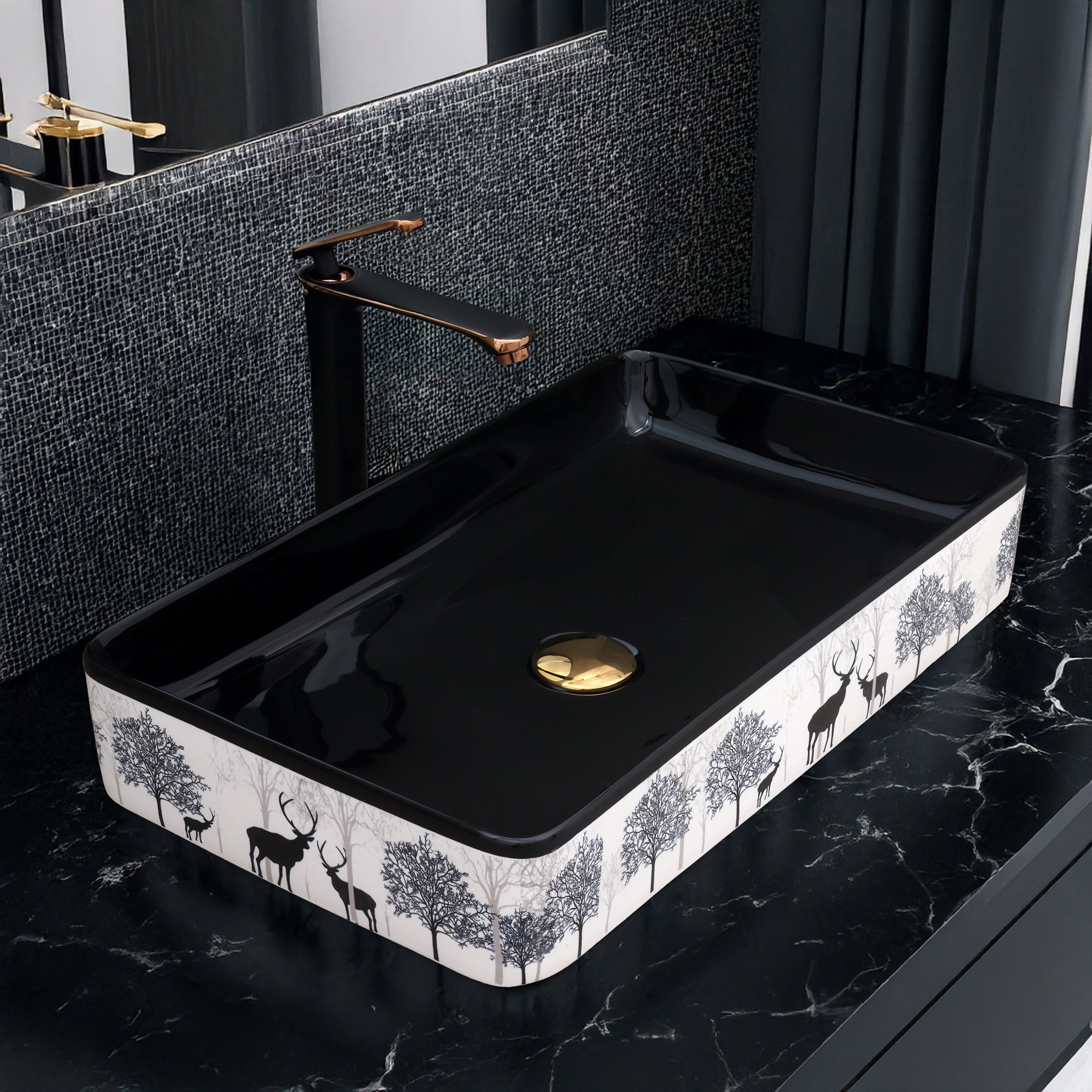 Ceramic Table Top Designer Basin - Life Time Coating Warranty - MOSCON 128