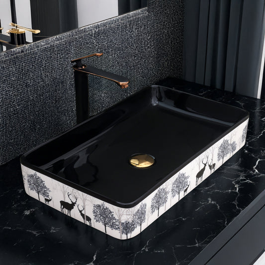 Ceramic Table Top Designer Basin - Life Time Coating Warranty - MOSCON 128