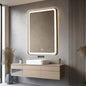Led Mirror with Aluminum Gold Frame - TR LED 143 -Gold Smart Wave Switch (80x60cm) Rectangle Shape