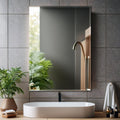 Germa Rectangular Wall Mounted Frameless Mirror with Beveled Edges/Wall Mirror for Bathroom/Living Room/Bed Room/Dressing Room (18x24inch)