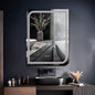 Wall Mounted Frosted Mirror - Islington Rectangle Shape