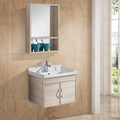 Carbon Fiber Vanity Cabinet with Mirror - Spaniard Beige