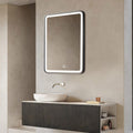 Led Mirror with Aluminum Black Frame - TR LED 143 -Black Smart Wave Switch (60x60cm) Rectangle Shape