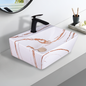 Germa Designer Wash Basin For Bathroom | Ceramic Table Top Wash Basin | Counter Top Wash Basin For Restaurants, Home Living Room |46x36x16cm| Rectangle Shape