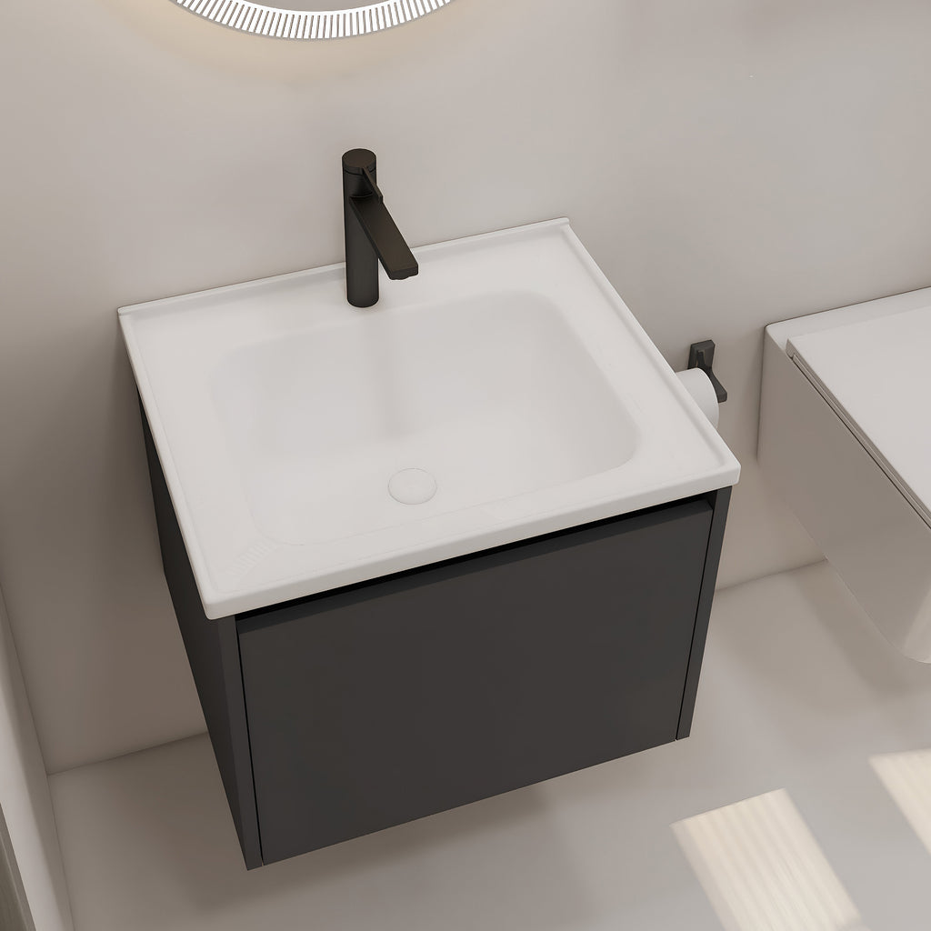 Vanity Cabinet with Washbasin - Bashar 600 Black