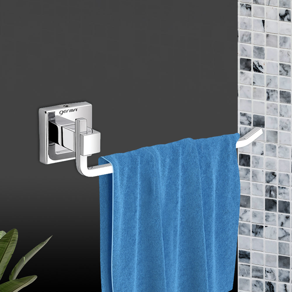 Germa Sanitarywares 304 Stainless Steel Towel Ring for Bathroom | Napkin Hanger for Washbasin | Napkin Hanger | Towel Holder | Bathroom Accessories (Chrome) - TR 9144 Towel Ring