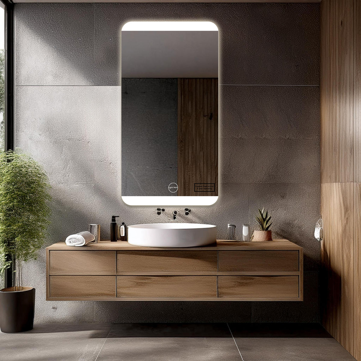 Led Mirror - Smart Touch Switch (50x100cm) Rectangle Shape - TR LED 042