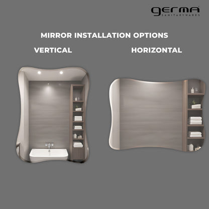 Wall Mounted Mirror - Wavy Edge Shape
