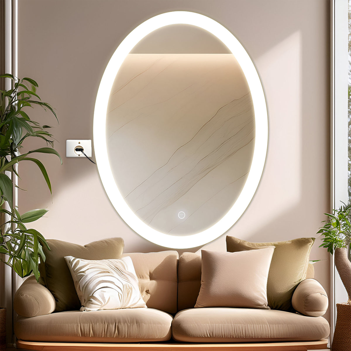 Lighting Mirror - Oval Shape