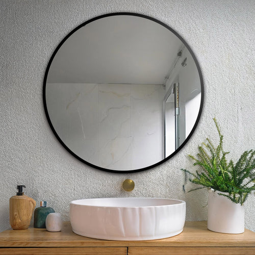 Aluminum Frame Mirror - Round Shape 50cm x 50cm - TR 131 & 132
