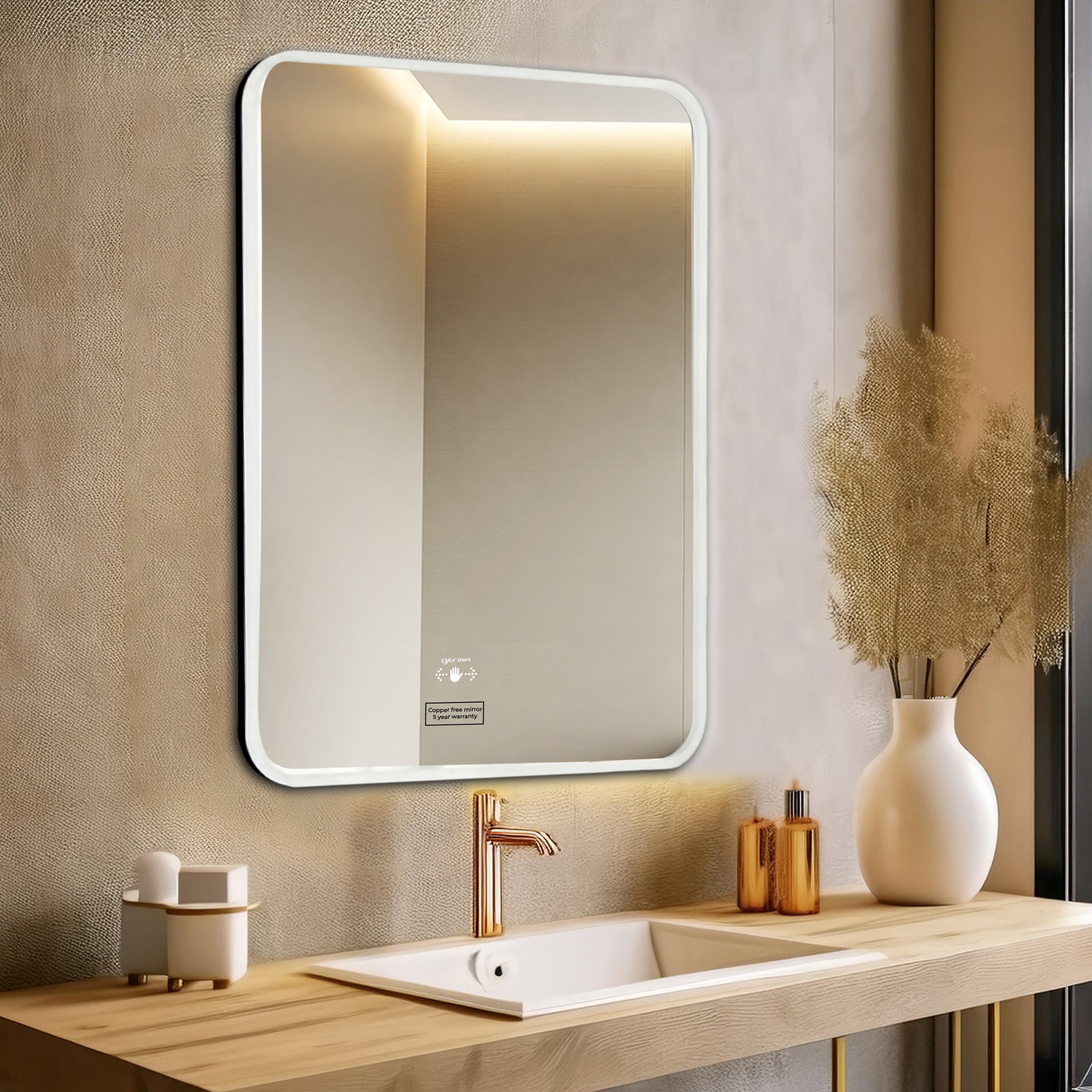 Led Mirror - Wave Sensor (80x60cm) Rectangle Shape - TR ACR LED 153