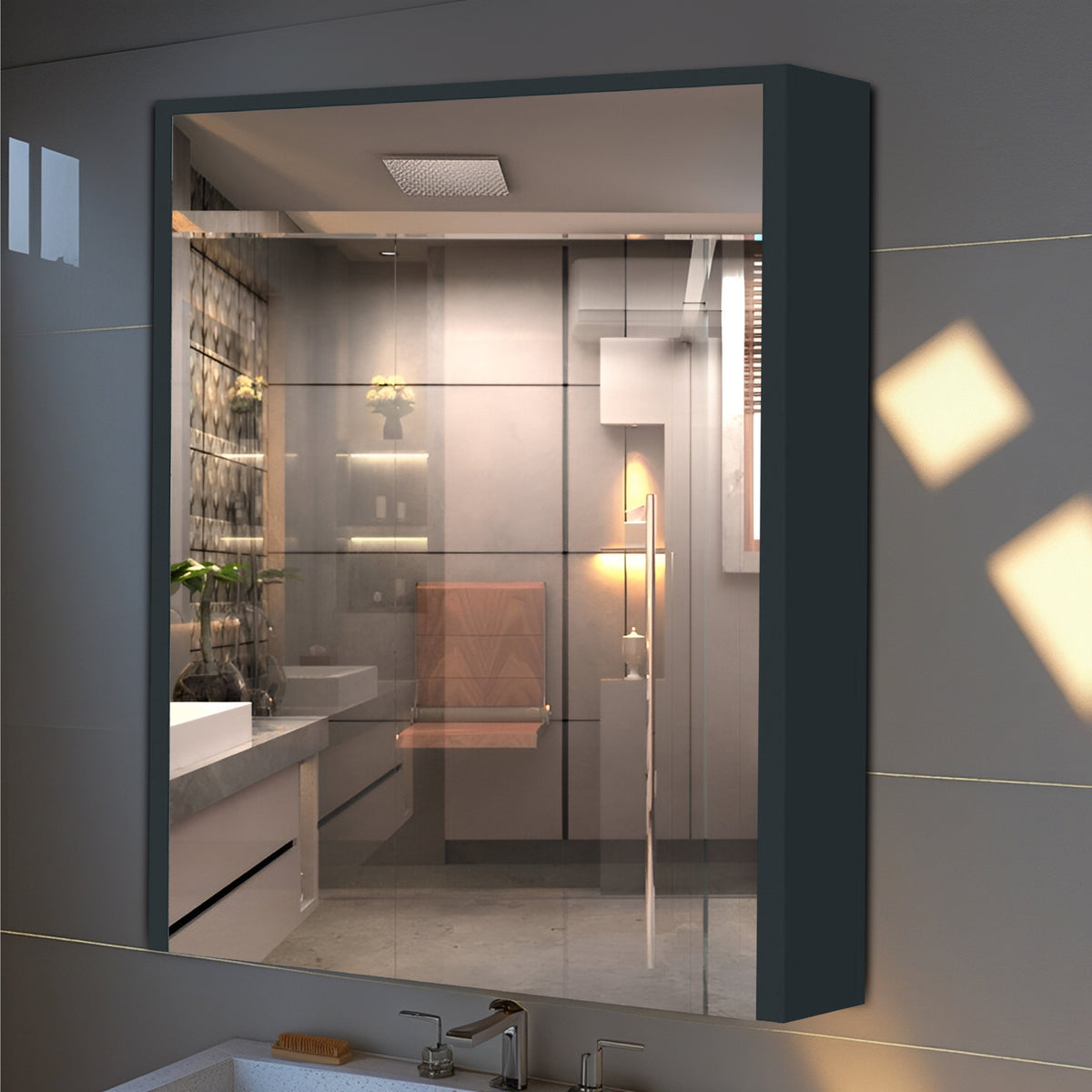 HDHMR Mirror Cabinet - TR 7793 Lavender Grey