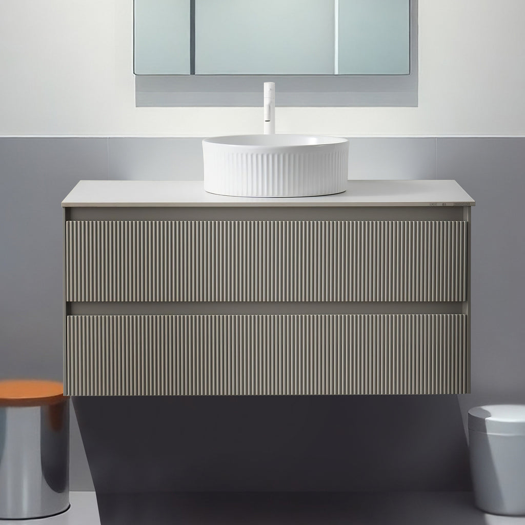 Solid Wood Cabinet - Grey