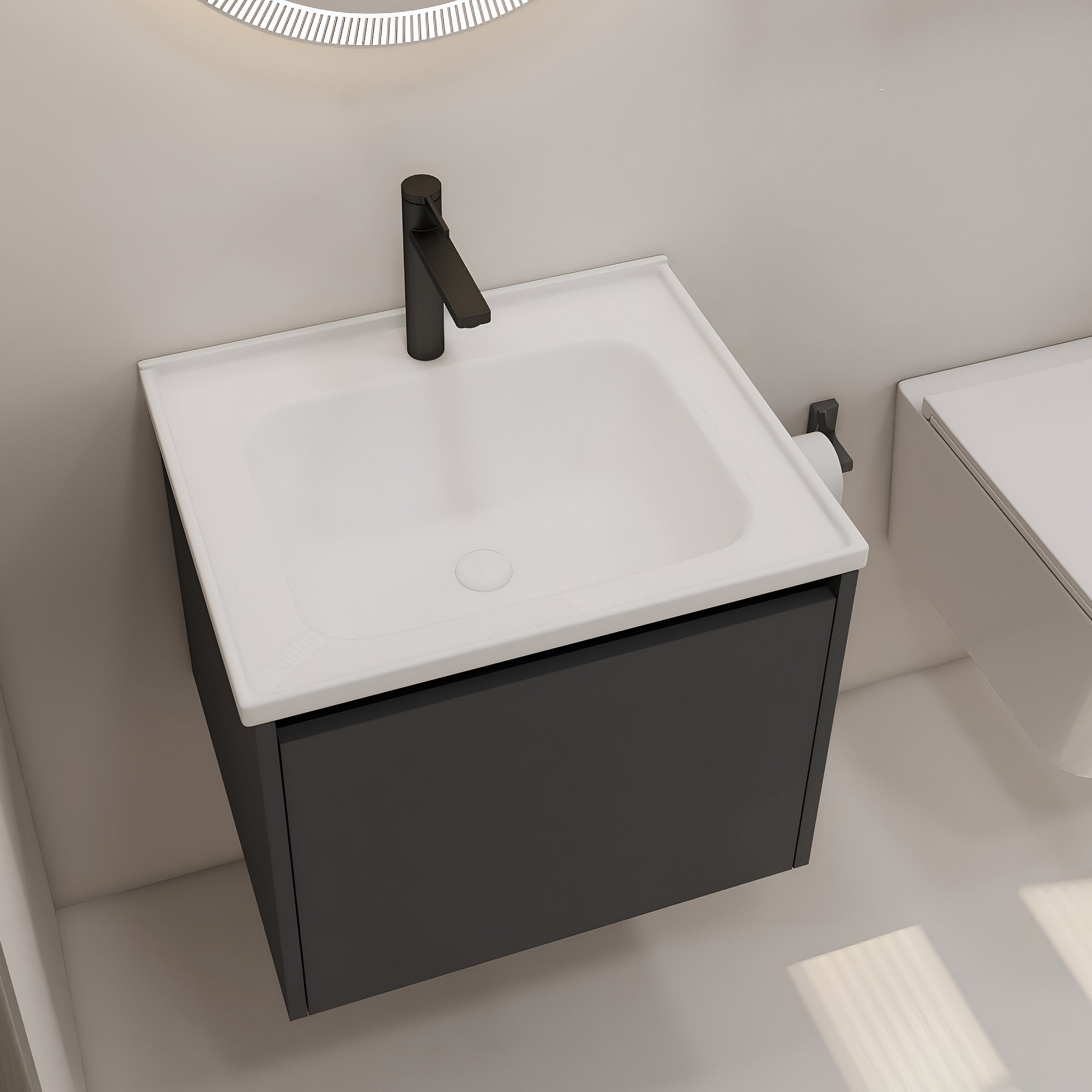 Vanity Cabinet with Washbasin - Bashar 800 Black