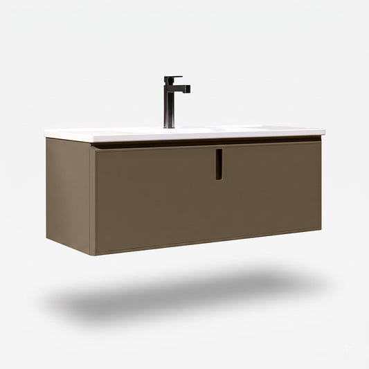 Vanity Cabinet with Washbasin - Tinos 800 Khaki