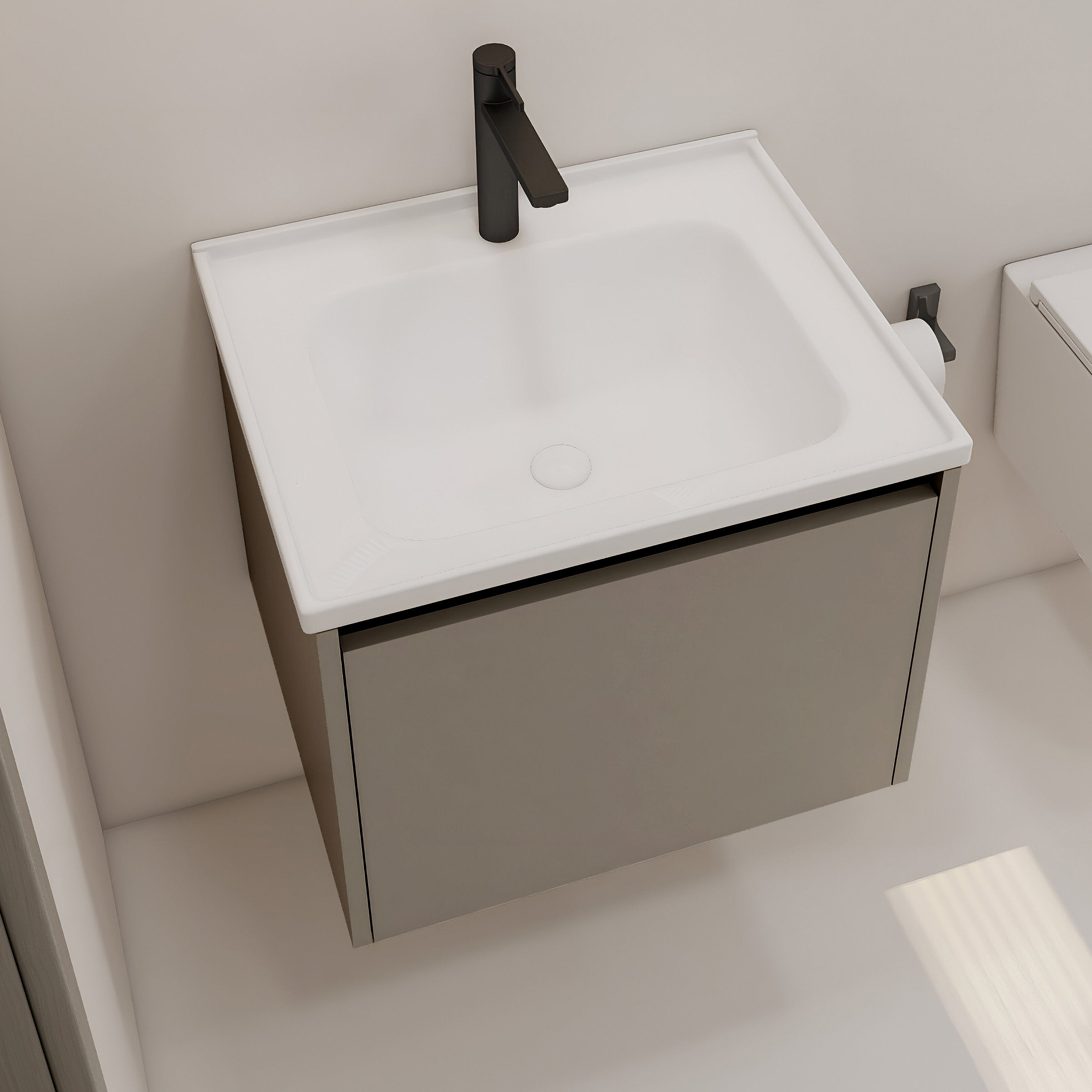 Vanity Cabinet with Washbasin - Bashar 600 Khaki