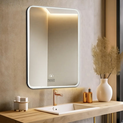 Led Mirror with Acrylic Frame - Smart Hand Wave Switch (80x60cm) Rectangle Shape - TR ACRLED 153