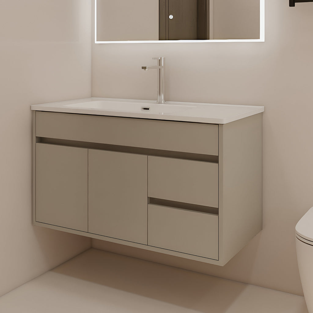 Vanity Cabinet with Washbasin - Solo 1000 Khaki