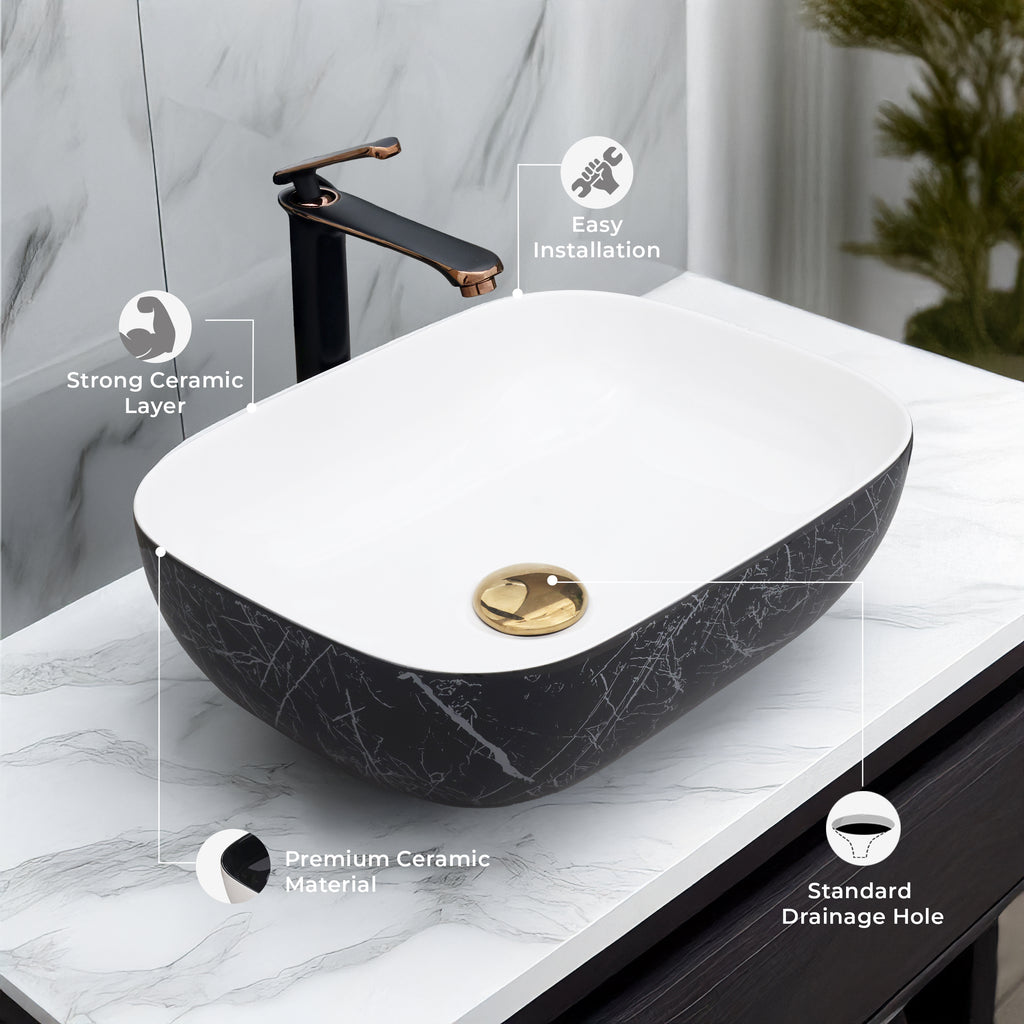 Ceramic Table Top Designer Basin - Life Time Coating Warranty - STELLAR 234