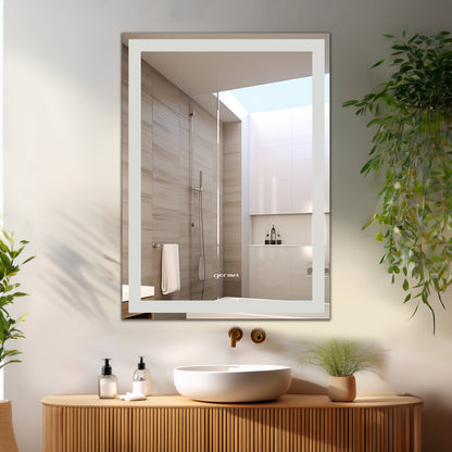 Wall Mounted Frosted Mirror - Rectangle Shape