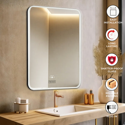 Led Mirror - Wave Sensor (80x60cm) Rectangle Shape - TR ACR LED 153