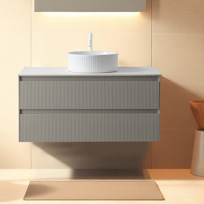 Solid Wood Cabinet - Grey