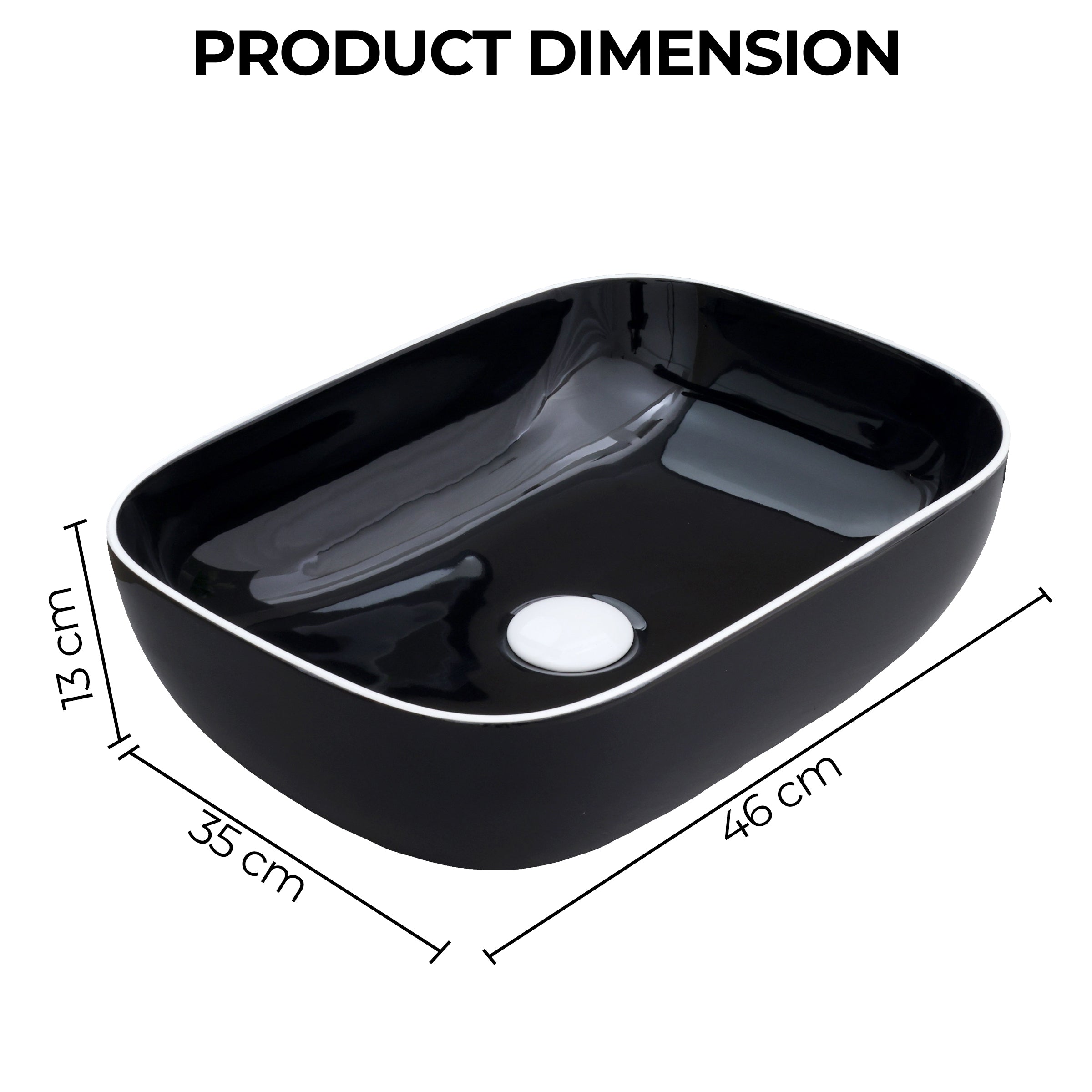 Ceramic Table Top Designer Basin - Life Time Coating Warranty - STELLAR 153